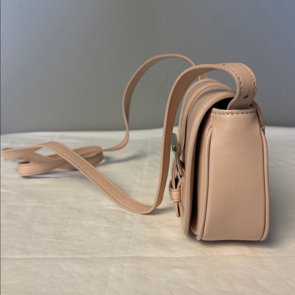 McQueen Mini T-Bar Leather Shoulder Crossbody Bag – Blush Pink – NIB - Picture 5 of 11
